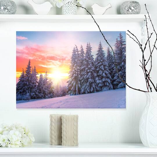 Designart - Winter Sunset in Bulgaria